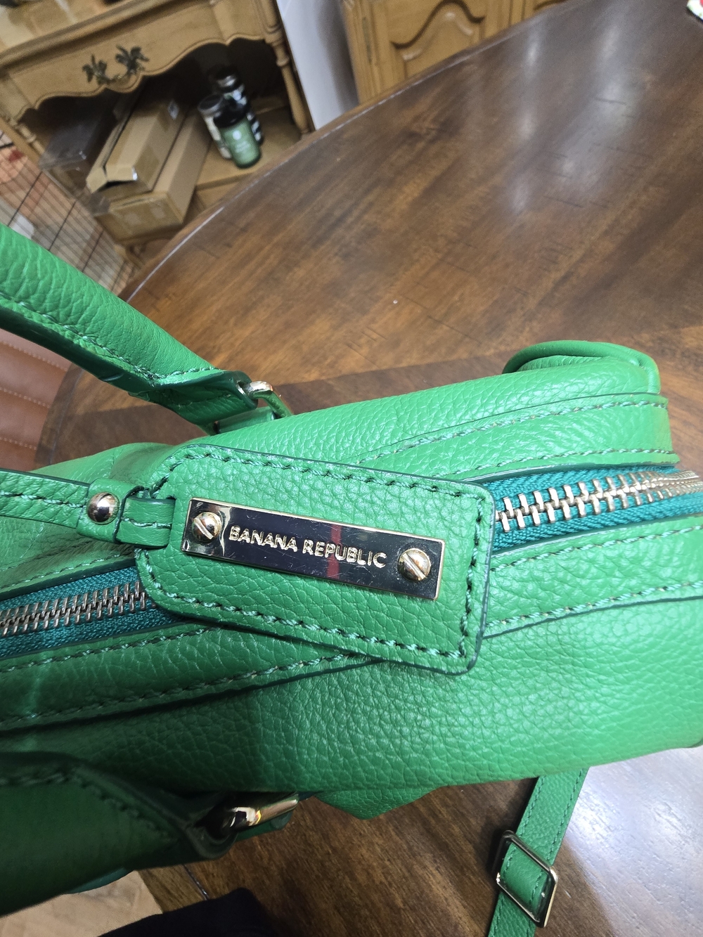 Green Leather Satchel Handbag - Unbranded - Picture 6 of 16